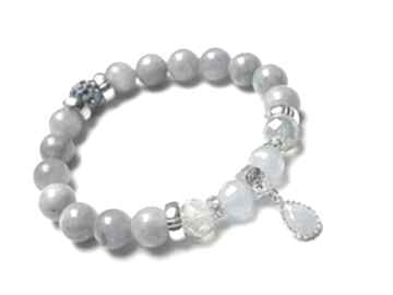 Ice blue vol anhydryty shamballa bransoletka wykonana naturalnych