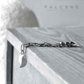 Utracona wolność falcone kolczyki, srebro, wiszące, sztyfty, łańcuszek