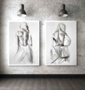 Komplet szkiców kobiecych - 100x70cm galeria alina louka, szkic kobiety, zmysłowy obraz