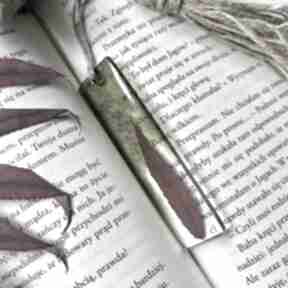 Zaczytany liść - unikatowa zakładka do książki wrzosowisko listek, żywica epoksydowa, prezent