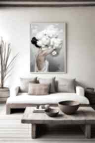 Plakat zatopiona w kwiatach - format 61x91 cm plakaty hogstudio, modny desenio, na prezent