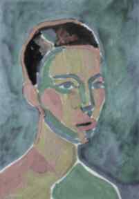 Obraz olejny portret kobiety fowizm salonu obrazy zamówienie