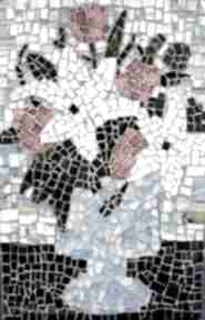 Mozaika kwiaty ceramika drzewodr
