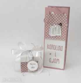 Komplet kartka torebka na wino scrapbooking qachna