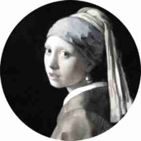 Samoprzylepna tapeta koło z obrazem "dziewczyna perłą" johannesa vermeera artemania znane