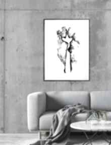 50x70 cm wykonana ręcznie, abstrakcja, elegancki minimalizm, obraz do plakaty art krystyna