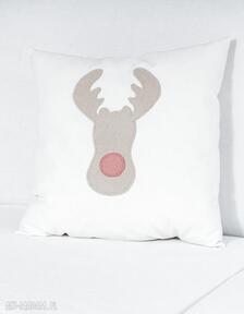 Pomysł na prezenty święta: bawełniana poduszka z reniferem gabiell, poszewka, silikon