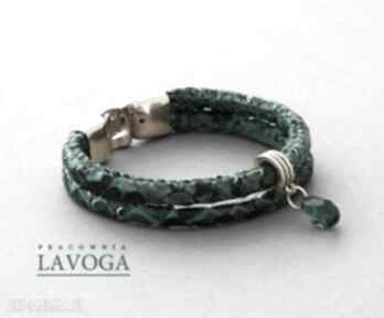 Snake bracelet emerald rzemień zawieszka bransoletka modnej