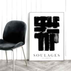 Plakat soulages eau forte xb - format 50x70 cm