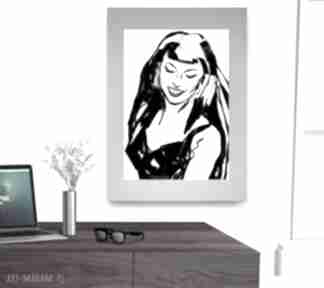 plakat, pop art grafika, do pokoju, poster dekoracje annasko kobieta obraz, minimalizm