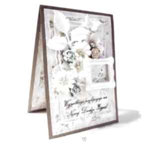 Ślubne życzenia! Wiosennie i delikatnie scrapbooking kartki