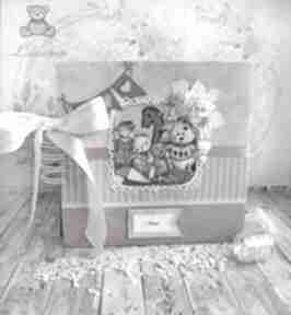 Album na chrzest, roczek "vintage baby girl" scrapbooking albumy lulaczkowo ręcznie robiony