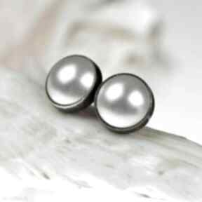 Perłowe sztyfty ze srebra drobinki d079 artseko z perłami, drobne, dziewczęce, dyskretne