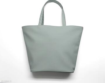 Pomysły na prezenty pod choinkę. Shopper bag łódka - mięta na ramię torebki niezwykle elegancka