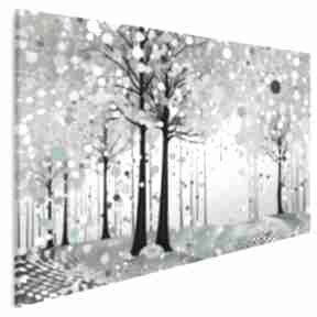 Obraz na płótnie - las kulki 120x80 cm 115901 vaku dsgn drzewa, koła, abstrakcyjny do sypialni