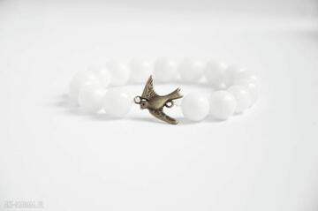 Bracelet by sis: elegancka bransoletka z białego marmuru kamienie, marmur, biały, prezent