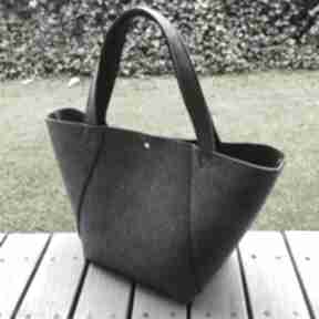 Shopper bag - filcowa torba na ramię beltrani torebka, damska, filc