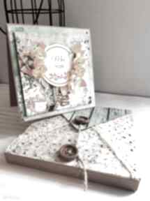 Jesienne w kopercie 3d scrapbooking mały koziołek jesień, kartka, urodziny, imieniny, prezent