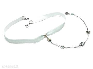 Alloys collection choker mint stal szlachetna aksamitka hematyty