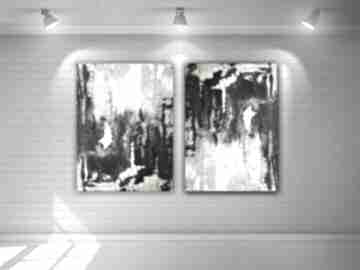 Dark forest, dyptyk 2 x 70x100 cm diana abstract art dyptyk