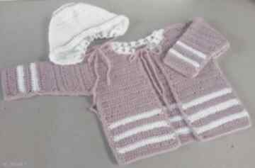 artedaniakomplet-z-bawełny komplet-niemowlęcy do-chrztu sweterek