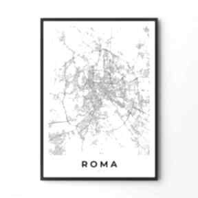 Mapa rzym - plakat 50x70 cm plakaty hogstudio, do wnętrza