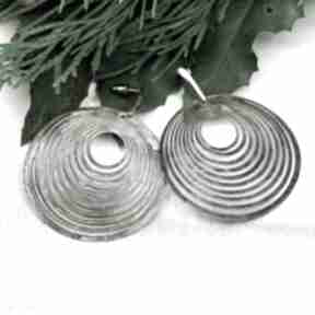 Kolczyki koła w kolorze srebrnym ejrene c710 kol S artseko srebrne, lekkie - nowoczesna