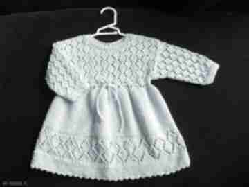 Sukienka, rękodzieło ażurowa - bawełniana - niemowlę gaga art