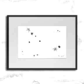 Autorska grafika nr 163-koziorożec 22 12 19 01 maja gajewska na prezent, czarny - znak zodiaku