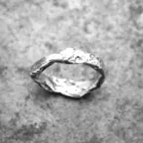 Obrączka kora, srebro 925 rozmiar 14 anna kaminska damska, unisex, srebrna, prezent dla niej
