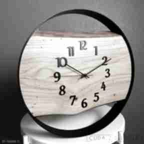 Drewniany zegar. W - stylu loft, w - obręczy, 35 cm z - drewna