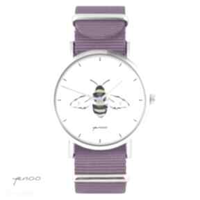 amarant, zegarki yenoo zegarek, bransoletka, nato, pszczoła, unikatowy, prezent