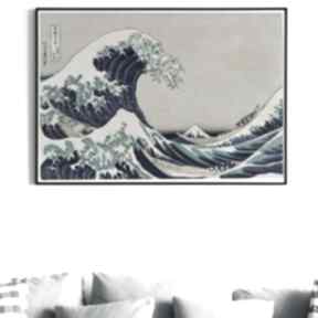 Plakat 70x50 cm hokusai, wielka fala w 8-2 0022 plakaty raspberryem vintage, w kanagawie