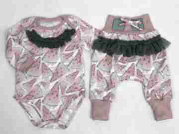 Komplet niemowlęcy body spodenki arbuzy bam bi spodnie