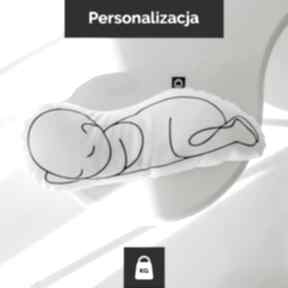 newborn wzór nb32 słodki noworodek z wagą decordruk poduszka, metryczka, dziecko, prezent