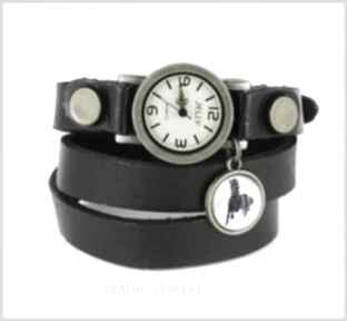 Bransoletka zegarek: kwarcowy koń skórzany - prezent zegarki lili arts