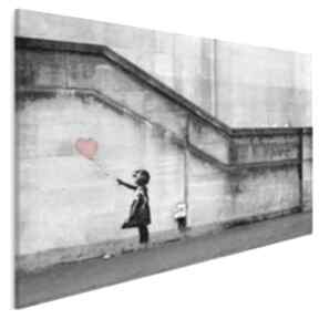 Obraz na płótnie - banksy dziewczynka - 120x80 cm 20001