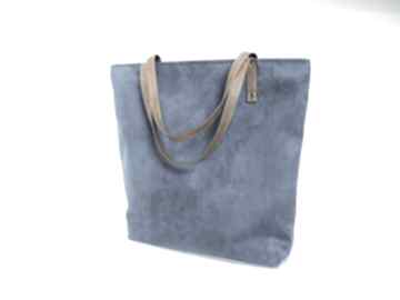 Shopper bag torebki czarnaowsianka torba, niebieska, granatowa, szyta, modna