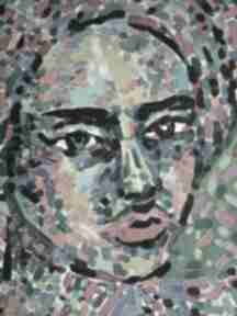 Kubiczna twarz portret kobiety obraz salonu obrazy zamówienie