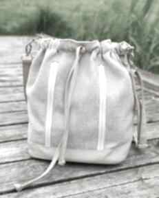 Plecak worek torba - beż i cappuccino torebki niezwykle, sack, hobo, boho, prezent