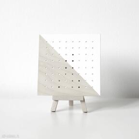 Mini white wood drewniany stojący organizer na kolczyki, ekspozytor biżuterię dom hello holder