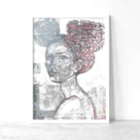 Plakat 50x70 cm - lolita plakaty gabriela krawczyk, wydruk, portret, kobieta, twarz, grafika