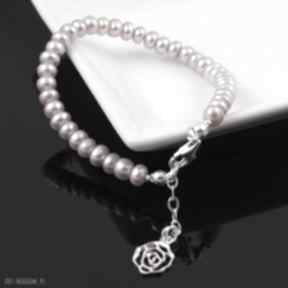 Bransoletka naturalnych pereł perły naturalne srebro biżuteria