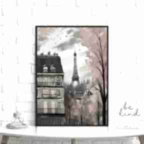 Plakat jesień w paryżu v2 - format 40x50 cm plakaty hogstudio, do salonu, paryż, obraz