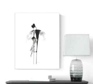 Grafika 30x40 cm wykonana ręcznie, abstrakcja, elegancki minimalizm, obraz do salonu plakaty
