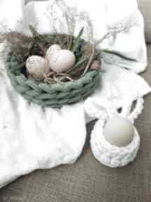 Koszyk z kolekcji " wave" babemi love wielkanocny, mały koszyczek, jajka, szałwiowy, dekoracja