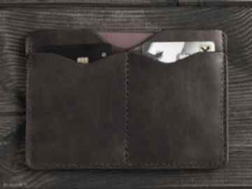 na dokumenty brązowy mirons leather goods etui, portfel, skóra, skórzany