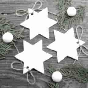 Pomysły na prezenty. Białe dekoracje świąteczne pracownia ako gwiazdka, zawieszka, ozdoba
