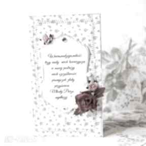 Ślub, wesele, prezent, kwiaty - kartka - miłość scrapbooking