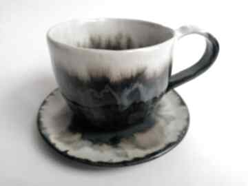 Komplet "głębia oceanu new" ceramika eva art rękodzieło, kawowy, filiżanka z gliny, użytkowa